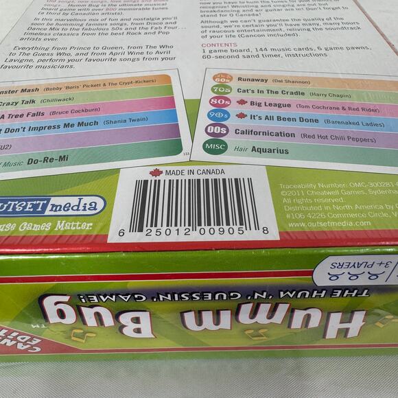 Outset Media Humm Bug: Canadian Edition The Hum 'N' Guessin' Game! SEALED - Picture 3 of 6